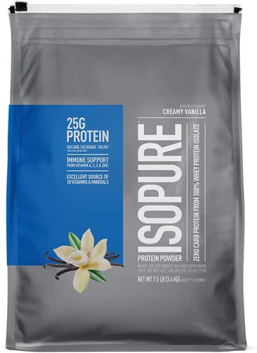 Isopure Zero Carb Protein Powder Creamy Vanilla -- 7.5 lbs