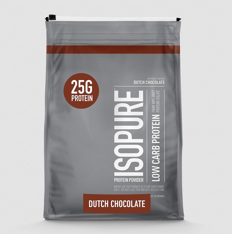 Isopure Low Carb Protein Powder Dutch Chocolate -- 7.5 lbs